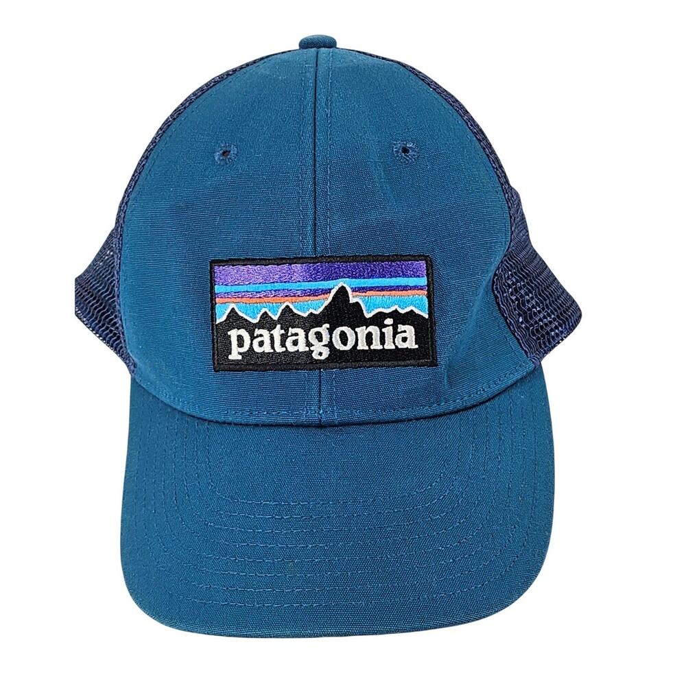 VINTAGE PATAGONIA TEAL MESH BACK SNAPBACK CAP – CLASSIC DESIGN – ORGANIC COTTON